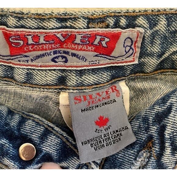 Silver Jeans Vintage Light Wash Button Fly Straight Leg Jeans L9618SU Size 30/32 - Picture 11 of 14